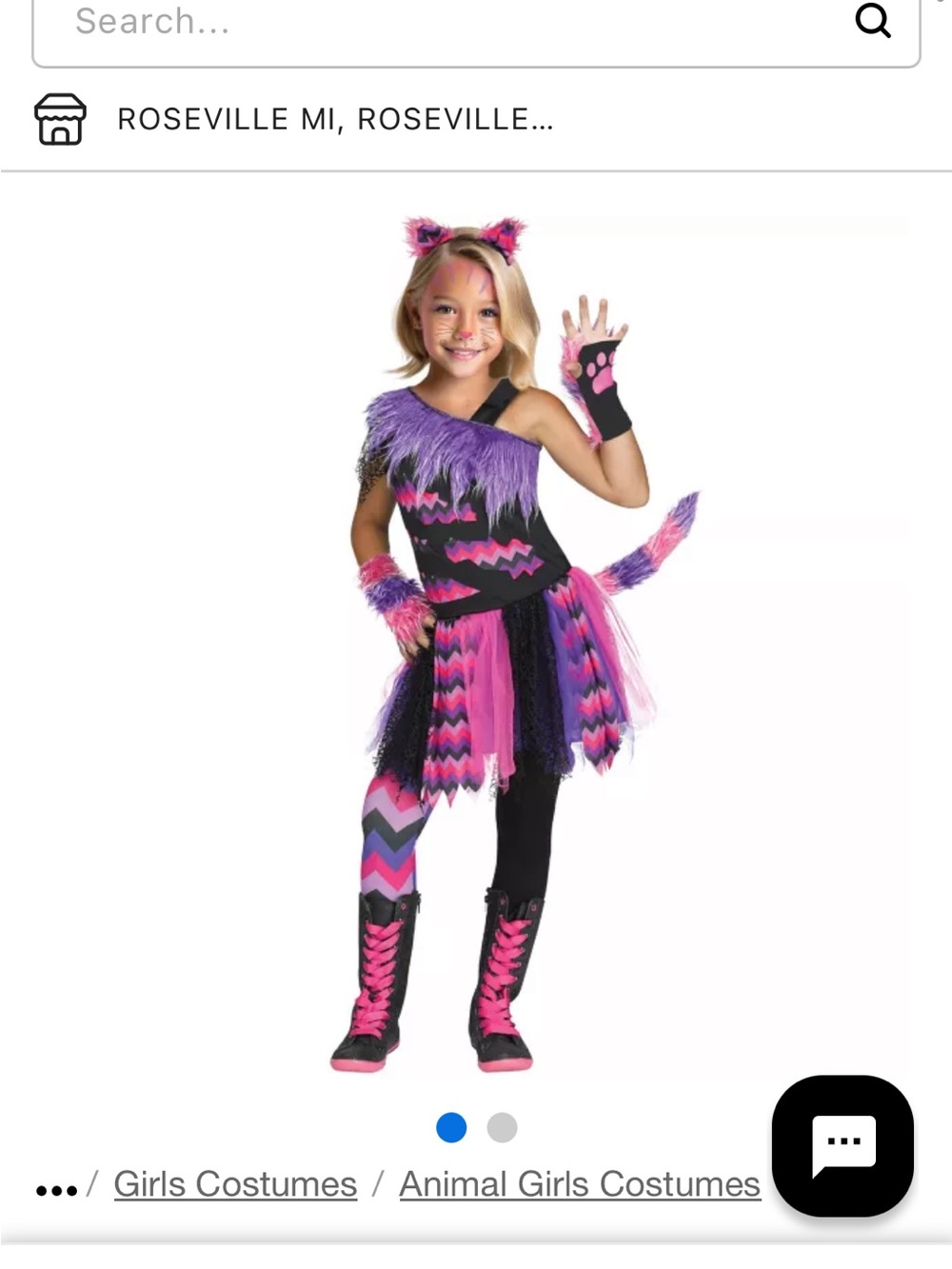 Girls Purple & Pink Cat Costume - Sassy Cat from Spirit Halloween